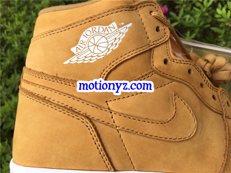 Authentic Air Jordan 1 Retro Wheat Yellow